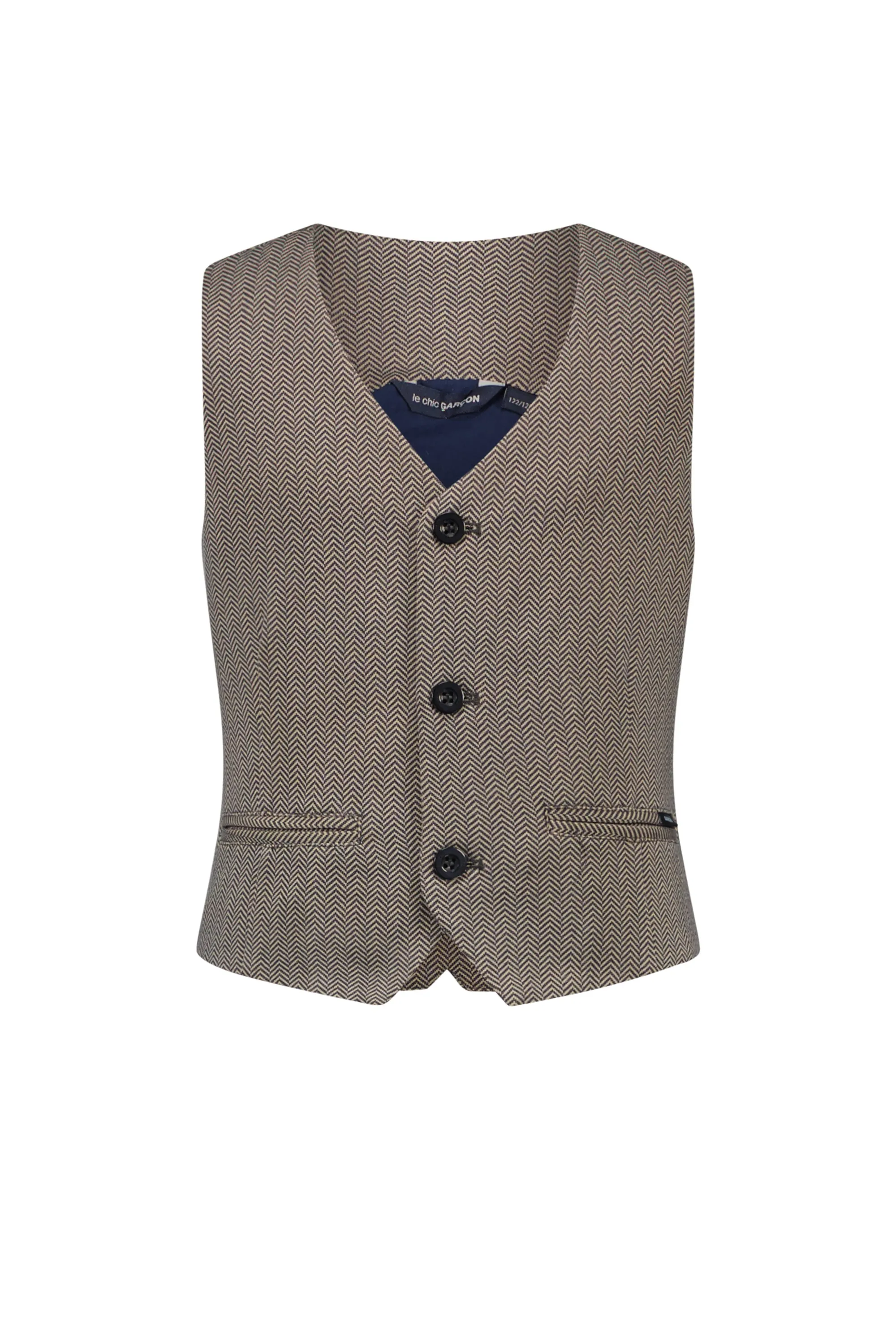 ◘ ART ◘ herringbone gilet *Navy*