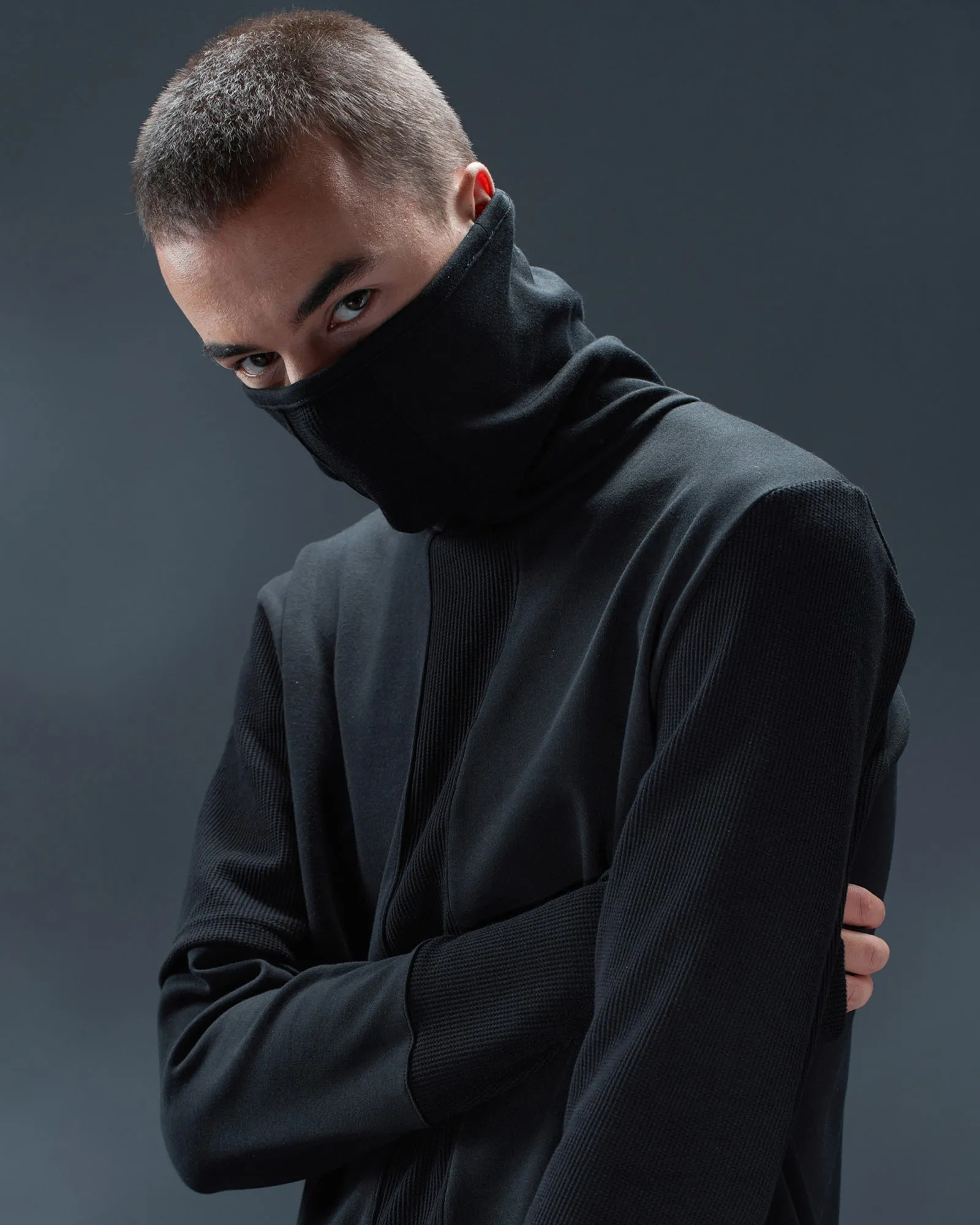 030 Deconstructed Gator Turtleneck Top