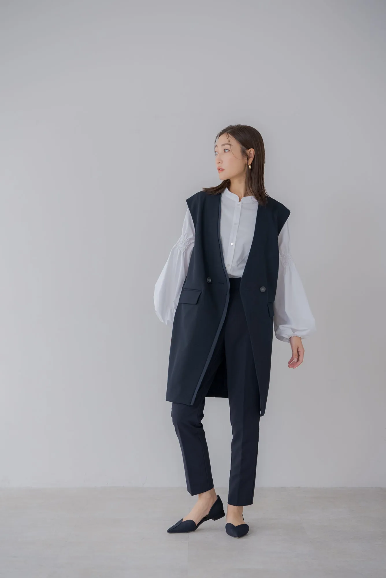 【1月10日(金)20:00〜 再販予約開始】レイヤード風ジレ｜LAYERED GILET