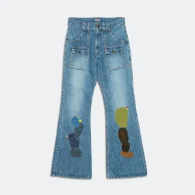 14oz Denim BUSH Flare Pants (CACTUS Embroidery) - Pro