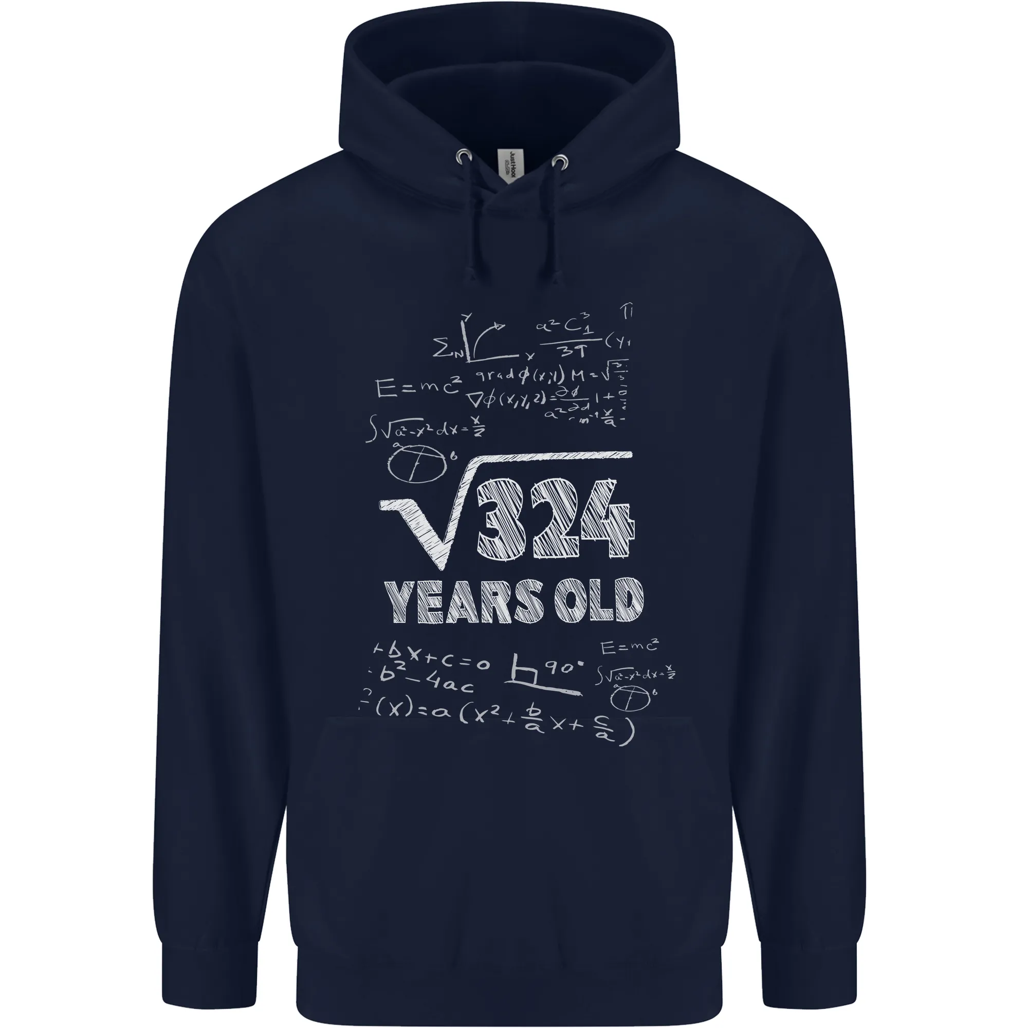 18th Birthday 18 Year Old Geek Funny Maths Mens 80% Cotton Hoodie