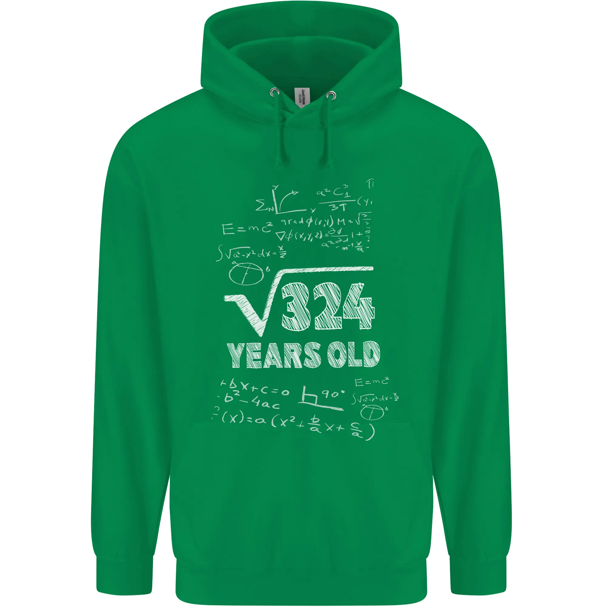 18th Birthday 18 Year Old Geek Funny Maths Mens 80% Cotton Hoodie