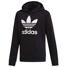 adidas Originals unisex-youth Trefoil Hoodie Black/White X-Small