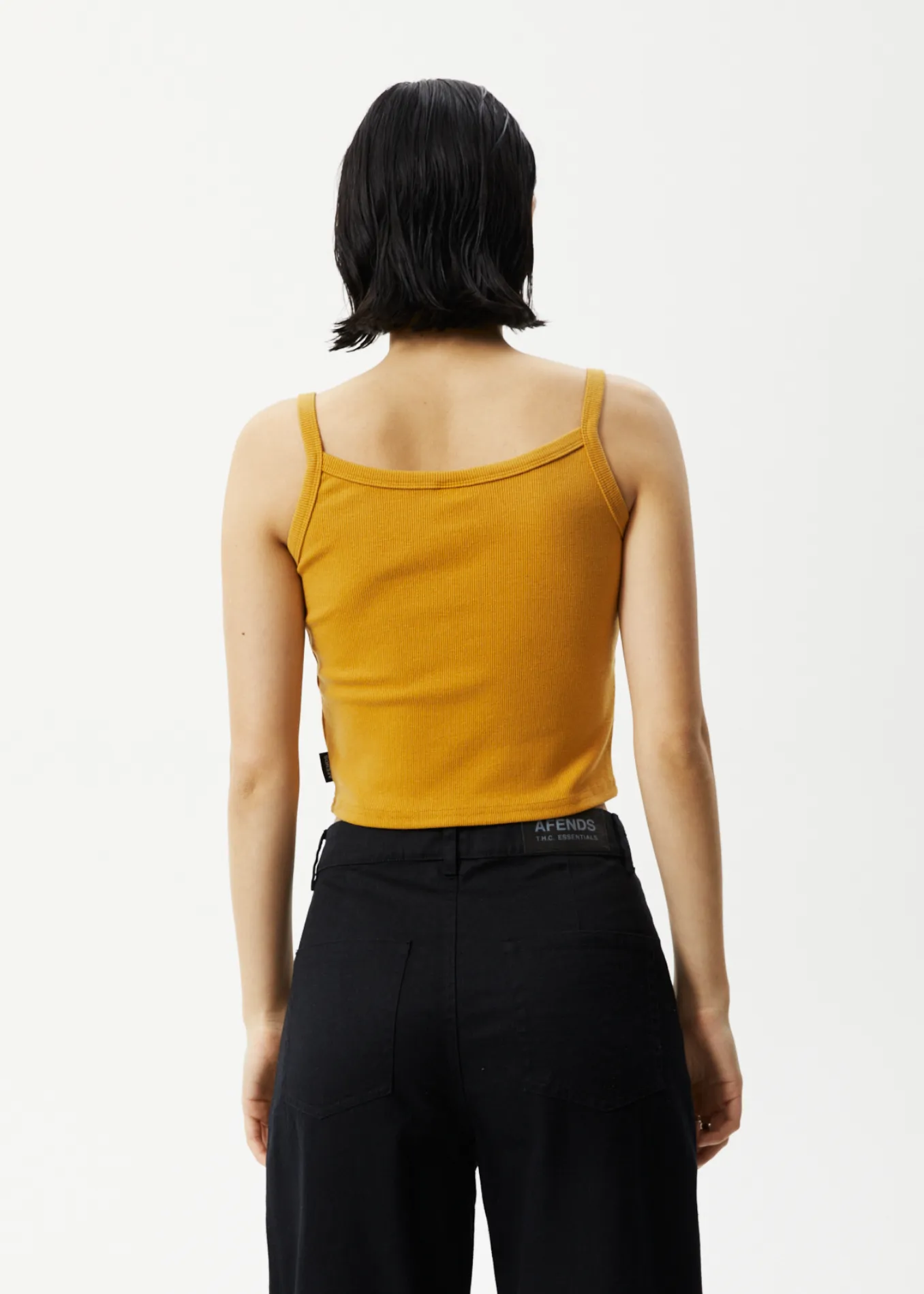 AFENDS Womens Taylor - Ribbed Singlet - Mustard