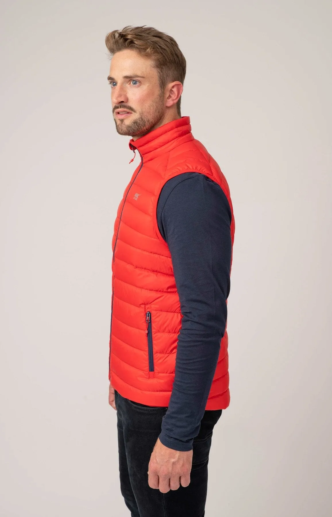 Alpine Mens Down Gilet - Red