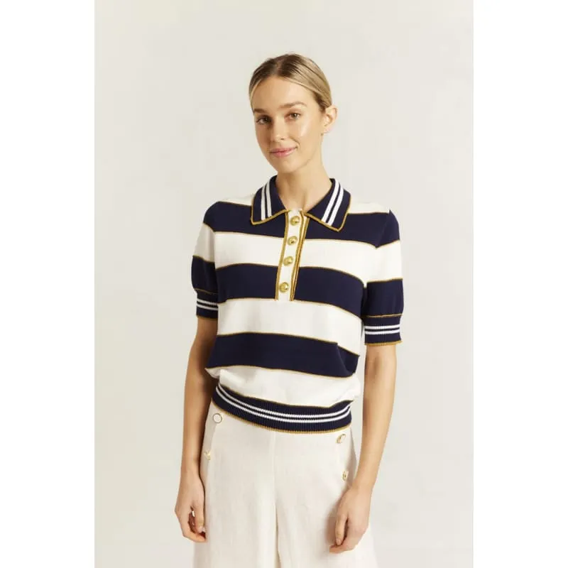 Amalfi Polo Top | Navy