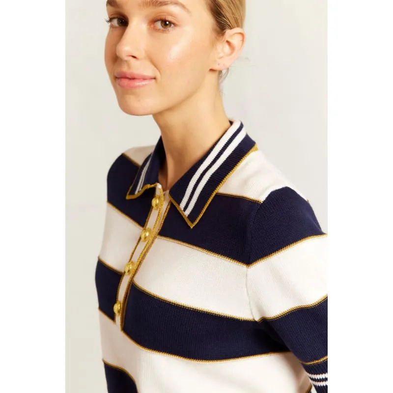 Amalfi Polo Top | Navy