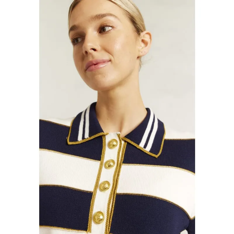 Amalfi Polo Top | Navy