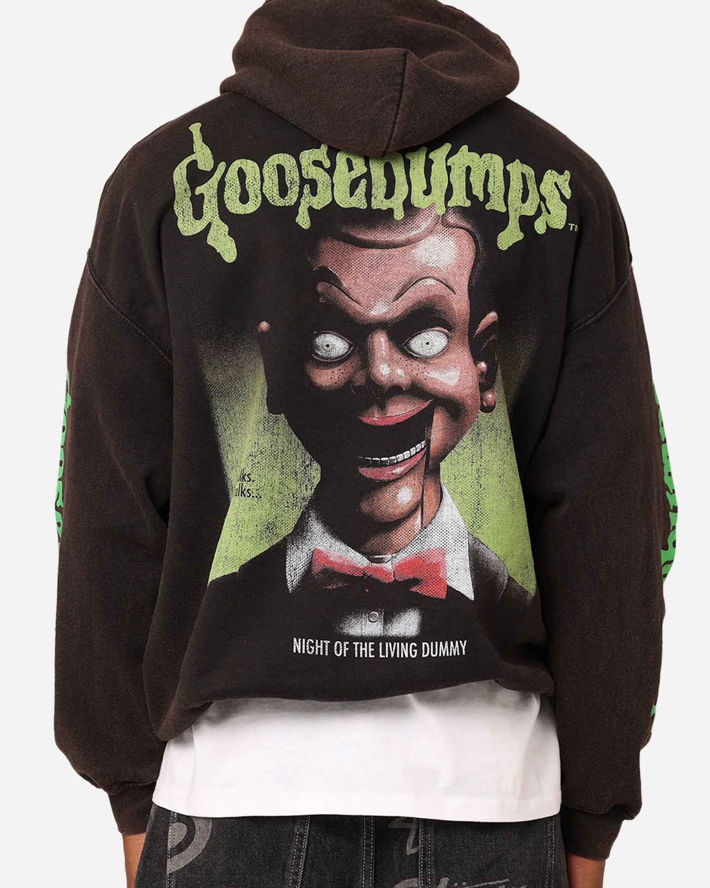 American Thrift X Goosebumps Living Dummy Hoodie Washed Charcoal