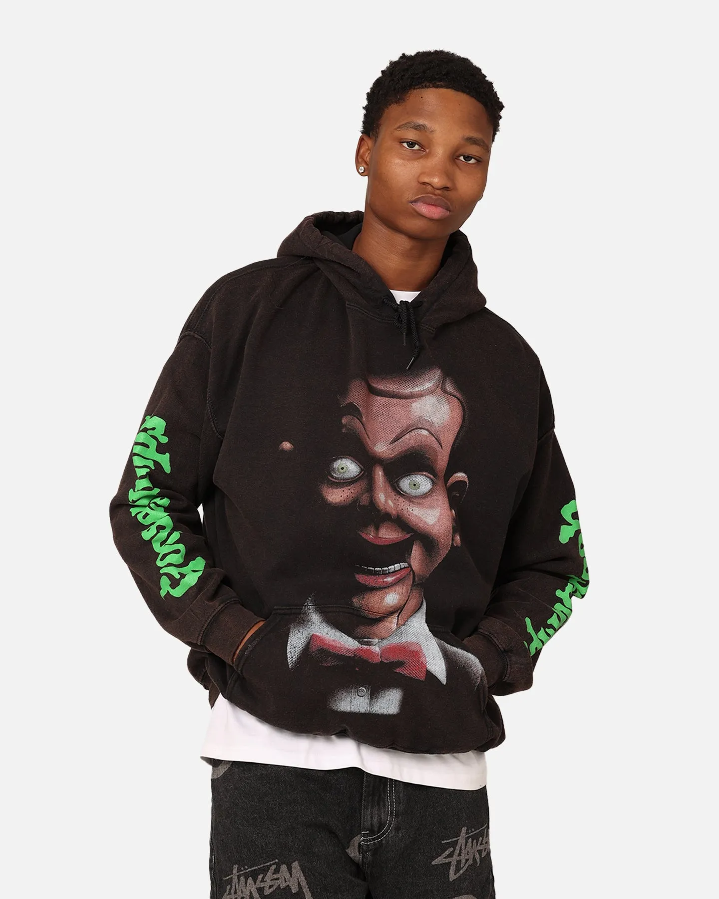 American Thrift X Goosebumps Living Dummy Hoodie Washed Charcoal