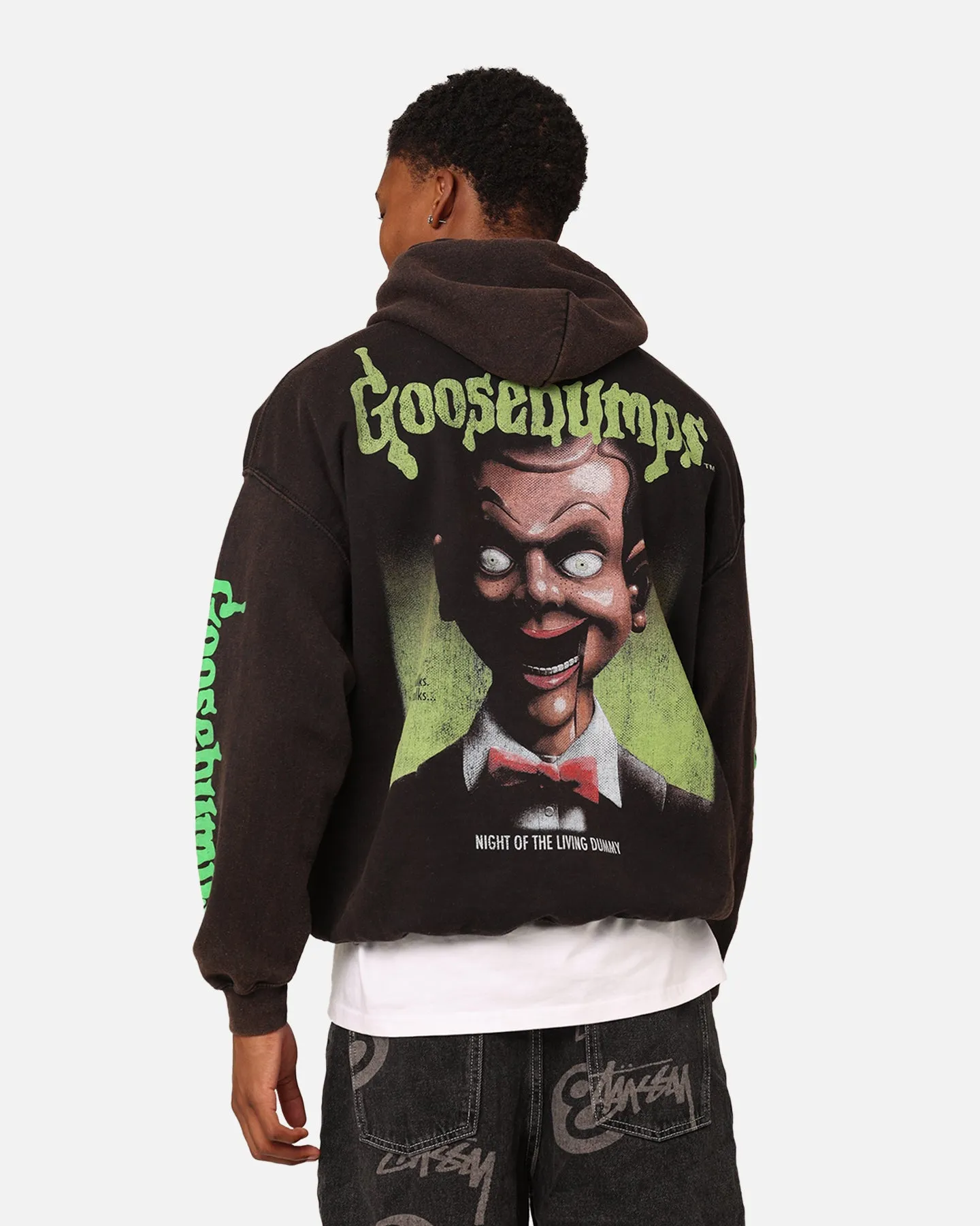 American Thrift X Goosebumps Living Dummy Hoodie Washed Charcoal