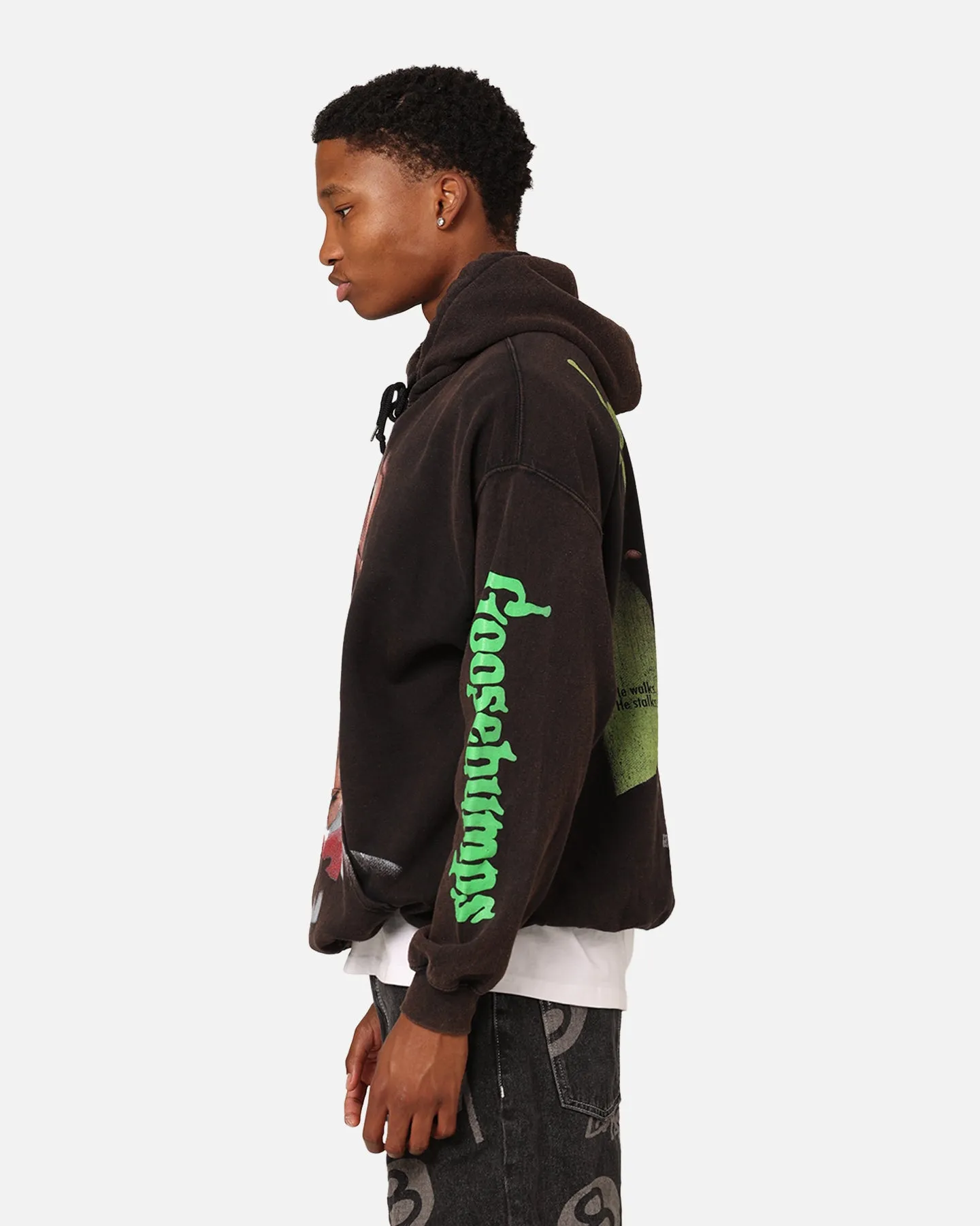 American Thrift X Goosebumps Living Dummy Hoodie Washed Charcoal