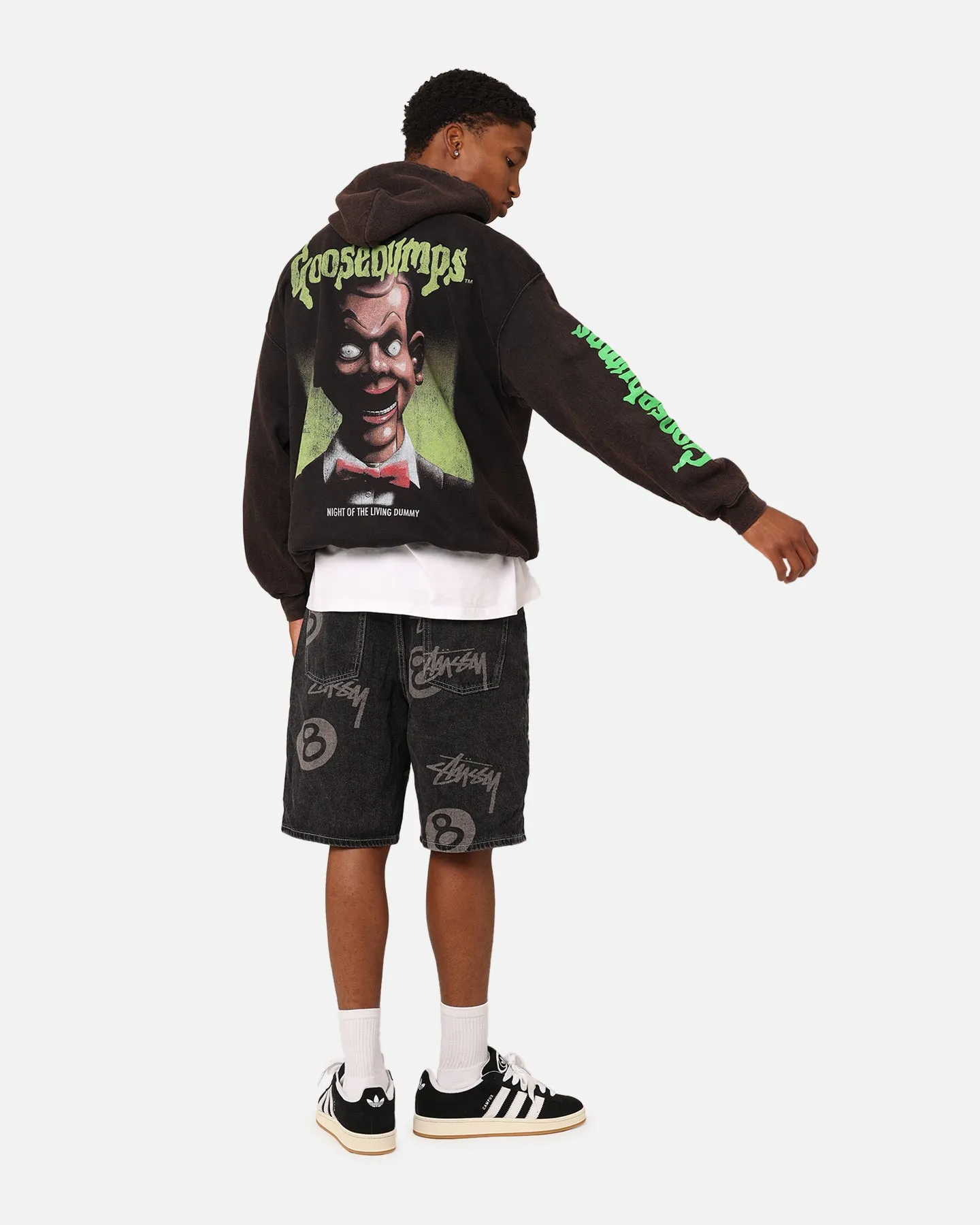 American Thrift X Goosebumps Living Dummy Hoodie Washed Charcoal