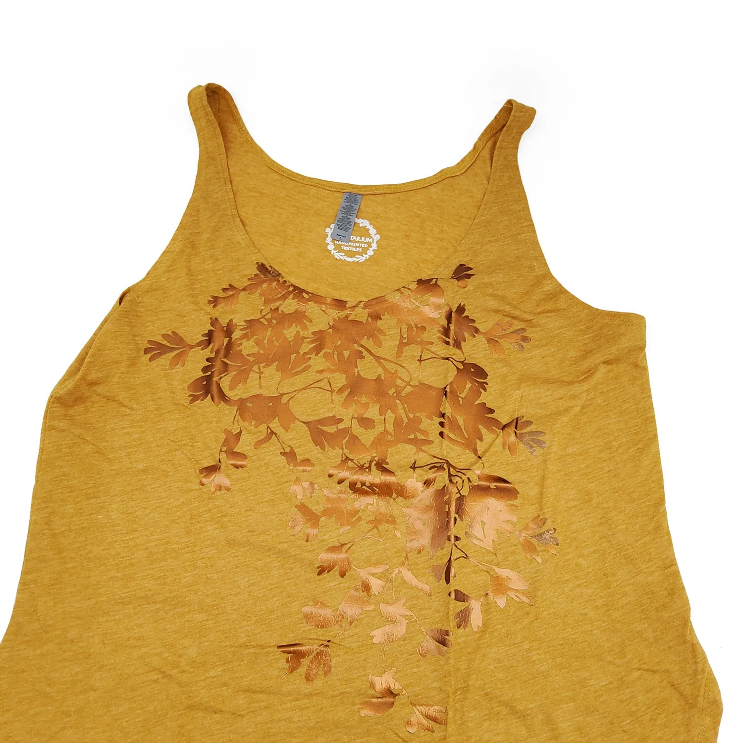 &quot;Foliage&quot; Mustard Tank Top