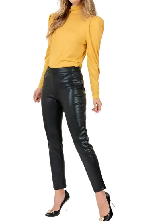 Animal Skin Vinyl Ankle Pants