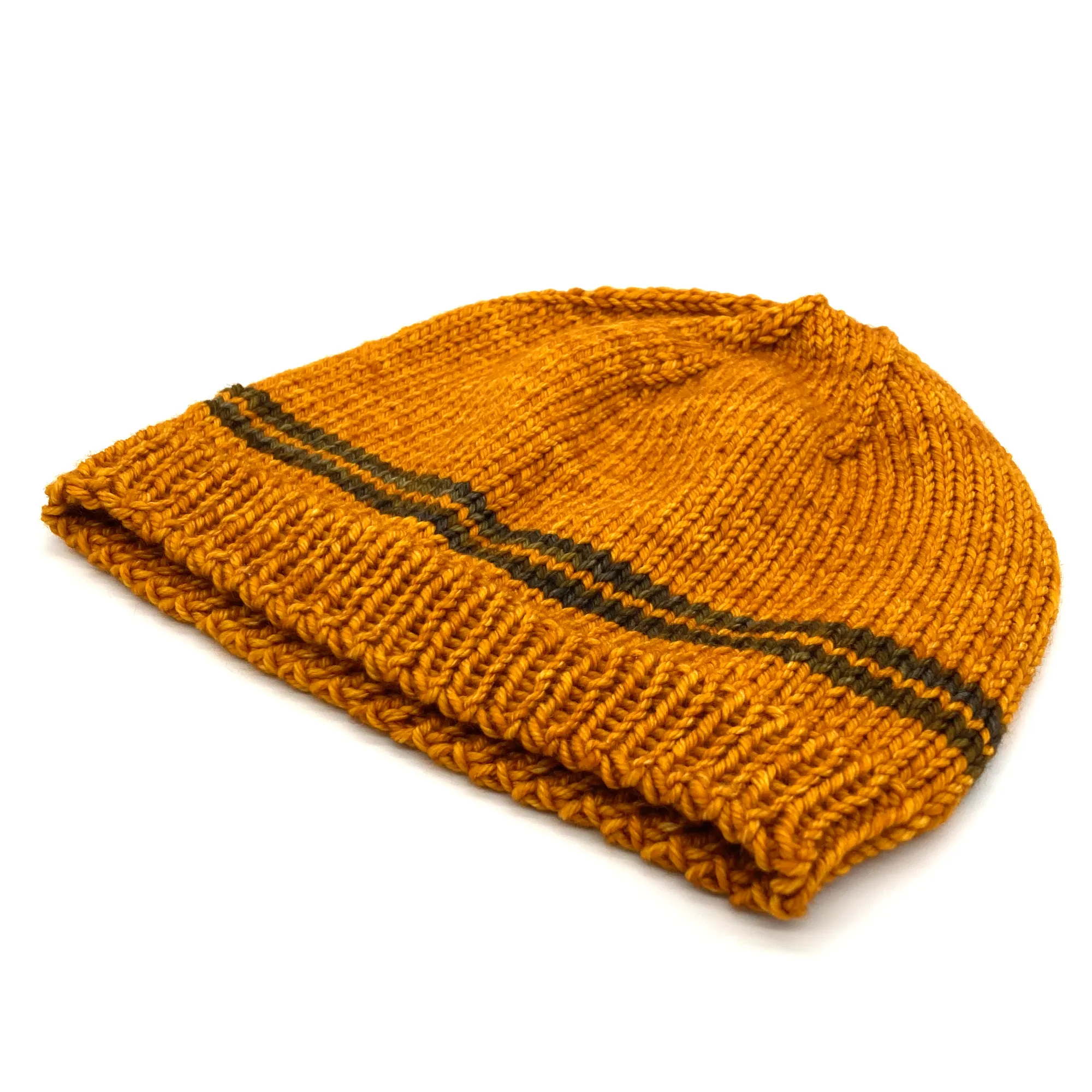 Basic Beanie | 100% Superwash Merino Wool | Sunset Orange