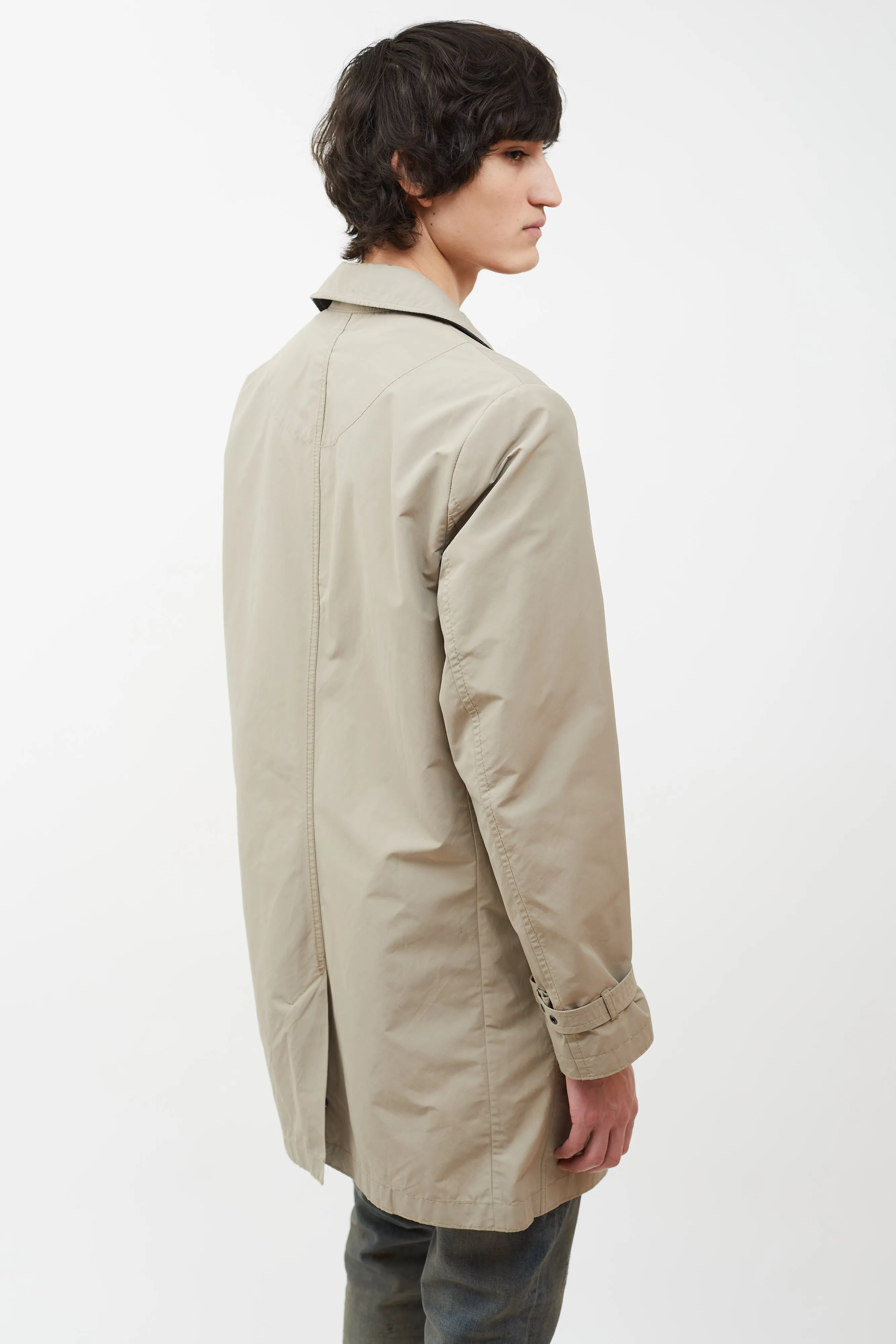 Beige Nylon Bruiser Trench Coat