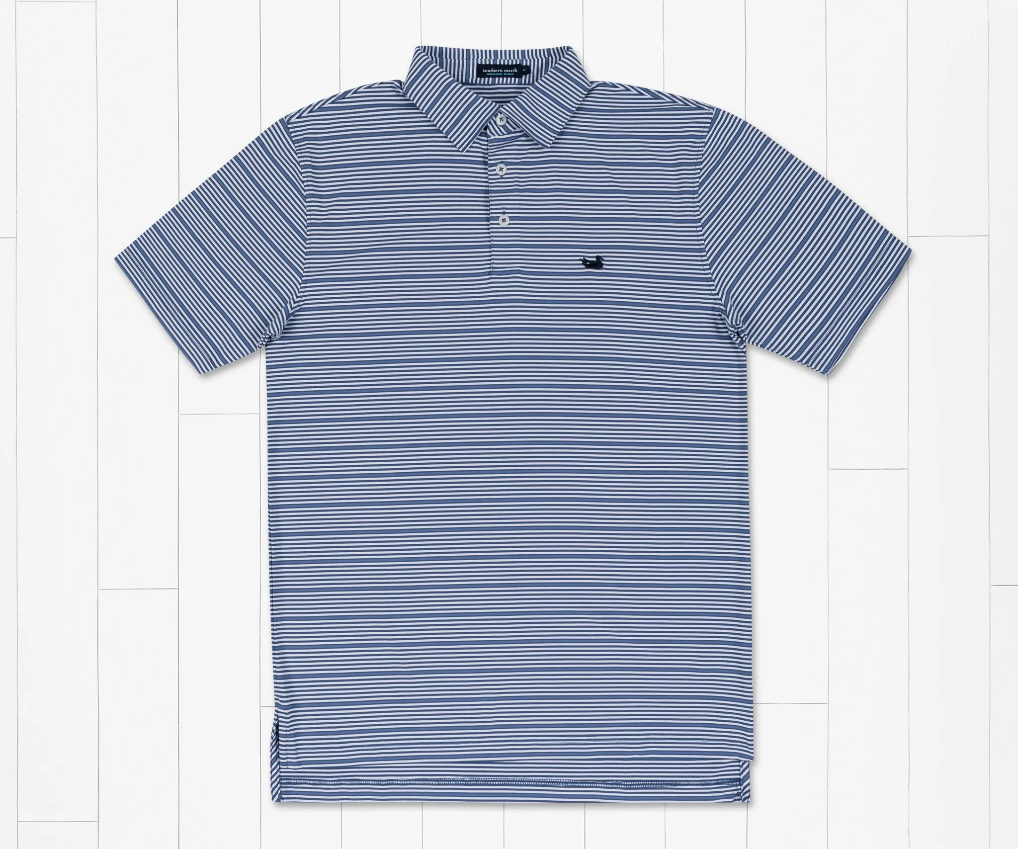 Bermuda Performance Polo - Chenier Stripe