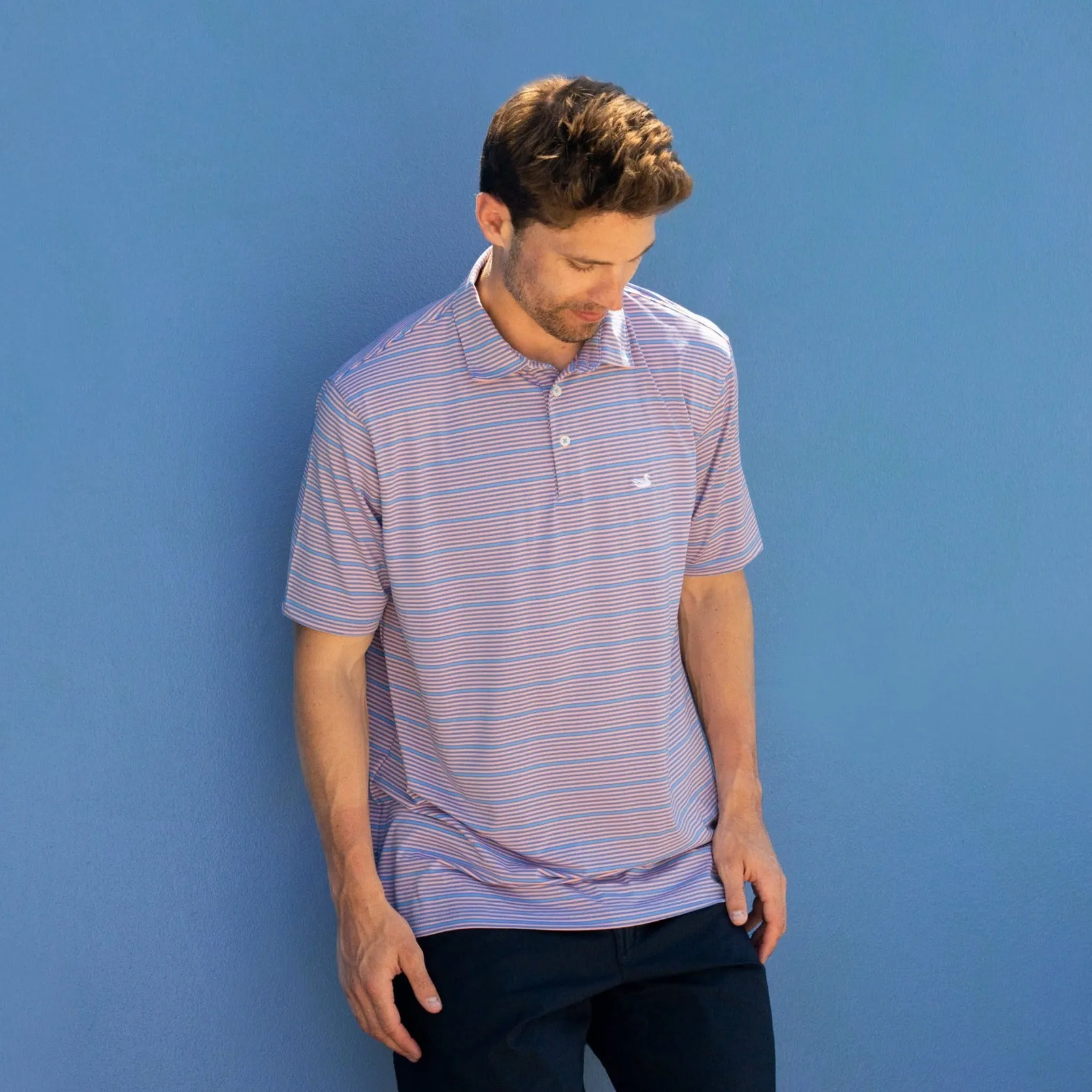 Bermuda Performance Polo - Chenier Stripe