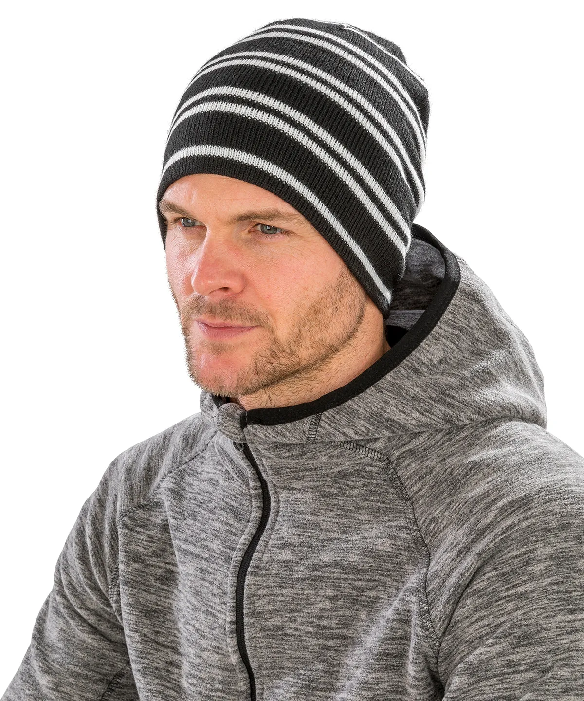 Black/White/Black - Team reversible beanie