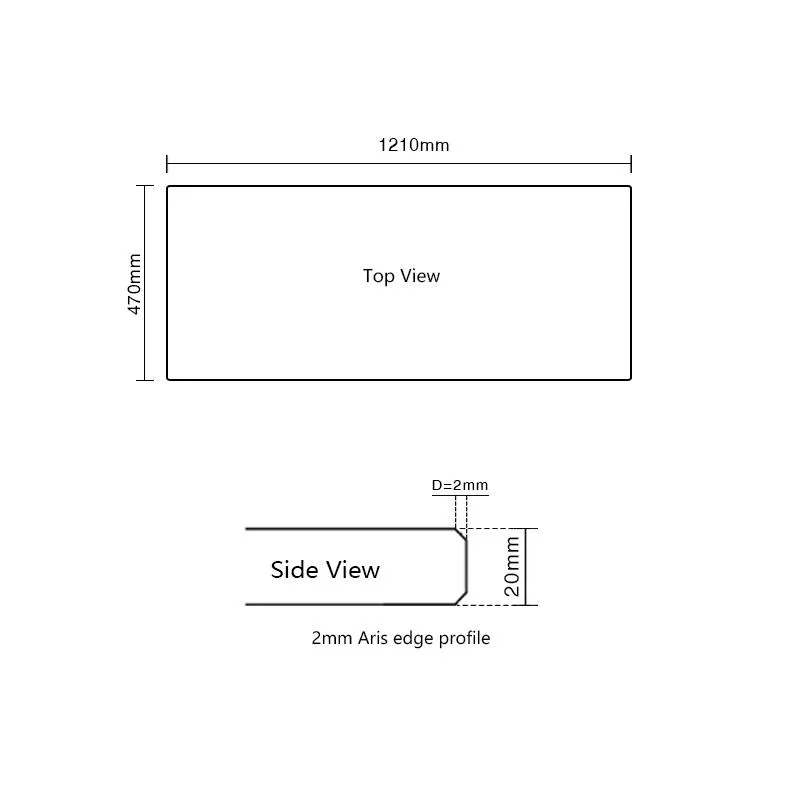 Bliss 1210x470mm Silica Free Stone