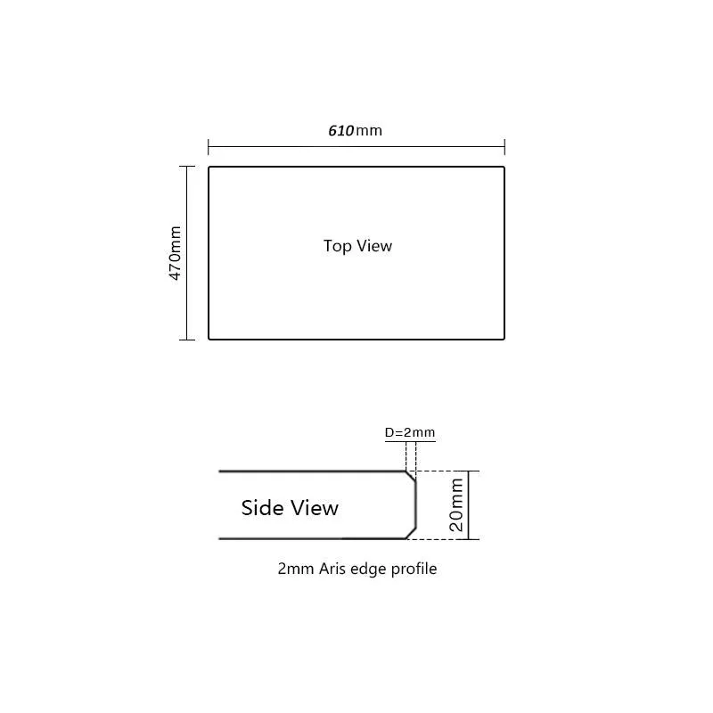 Bliss 610x470mm Silica Free Stone