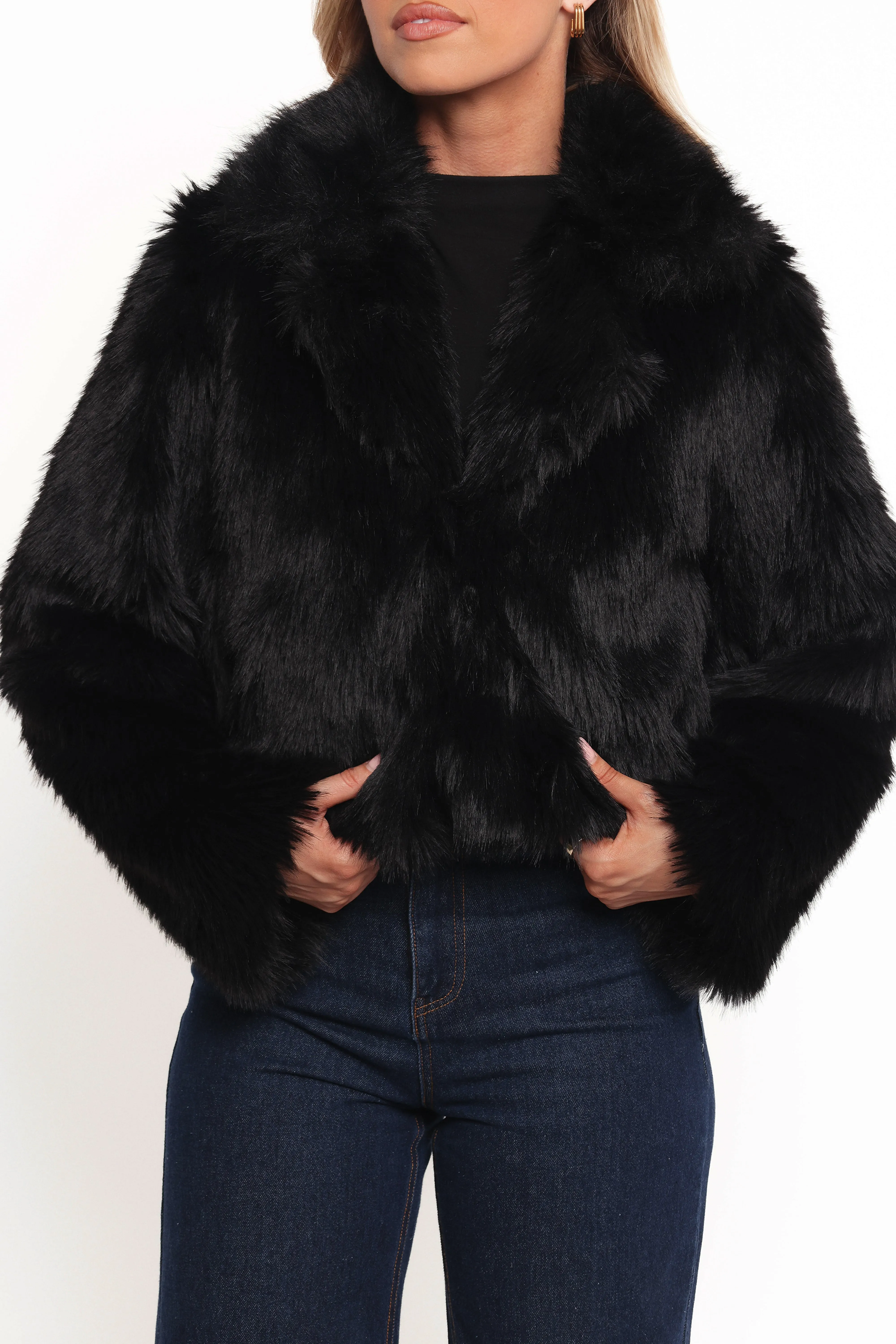 Bobbi Faux Fur Jacket - Black