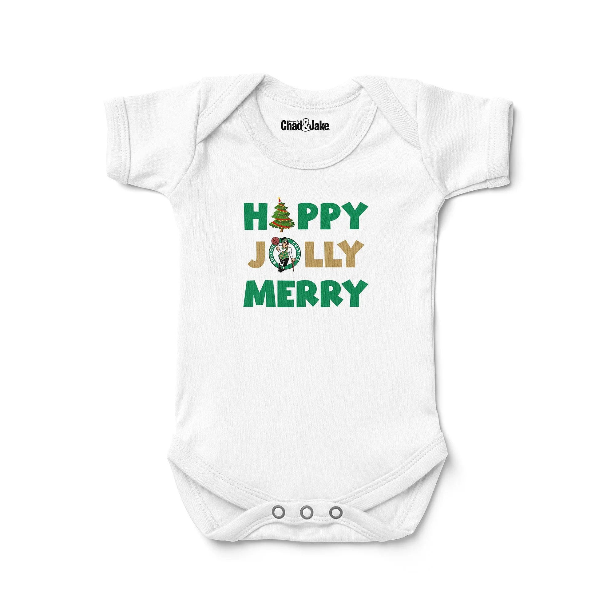 Boston Celtics "Happy Jolly Merry" Bodysuit