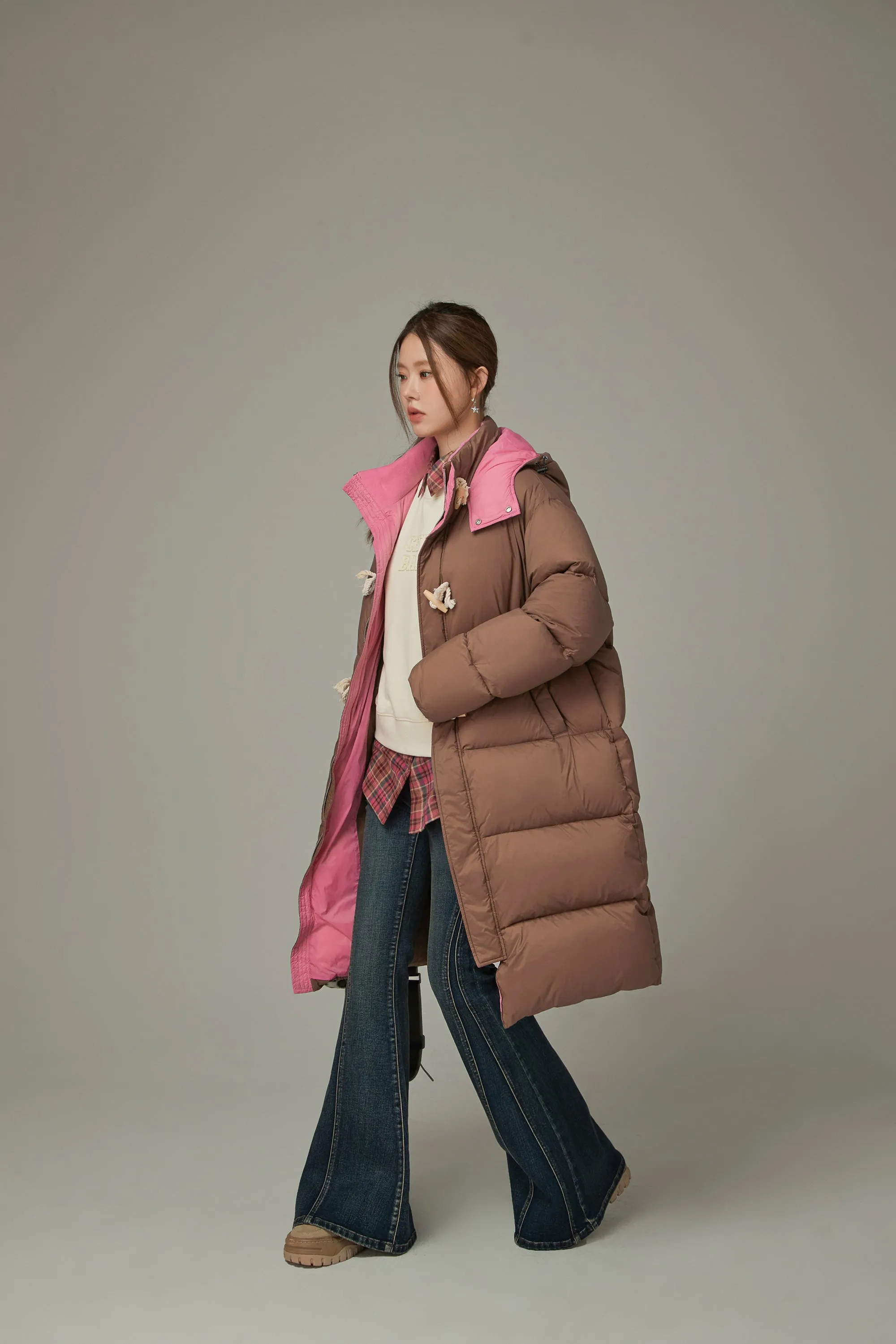 Boxy Padded Long Coat