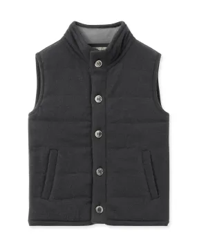 Boys Mall Cashmere Gilet Dark Charcoal Grey