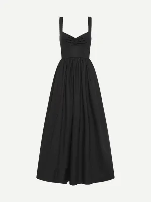 Bralette Midi Dress in Black