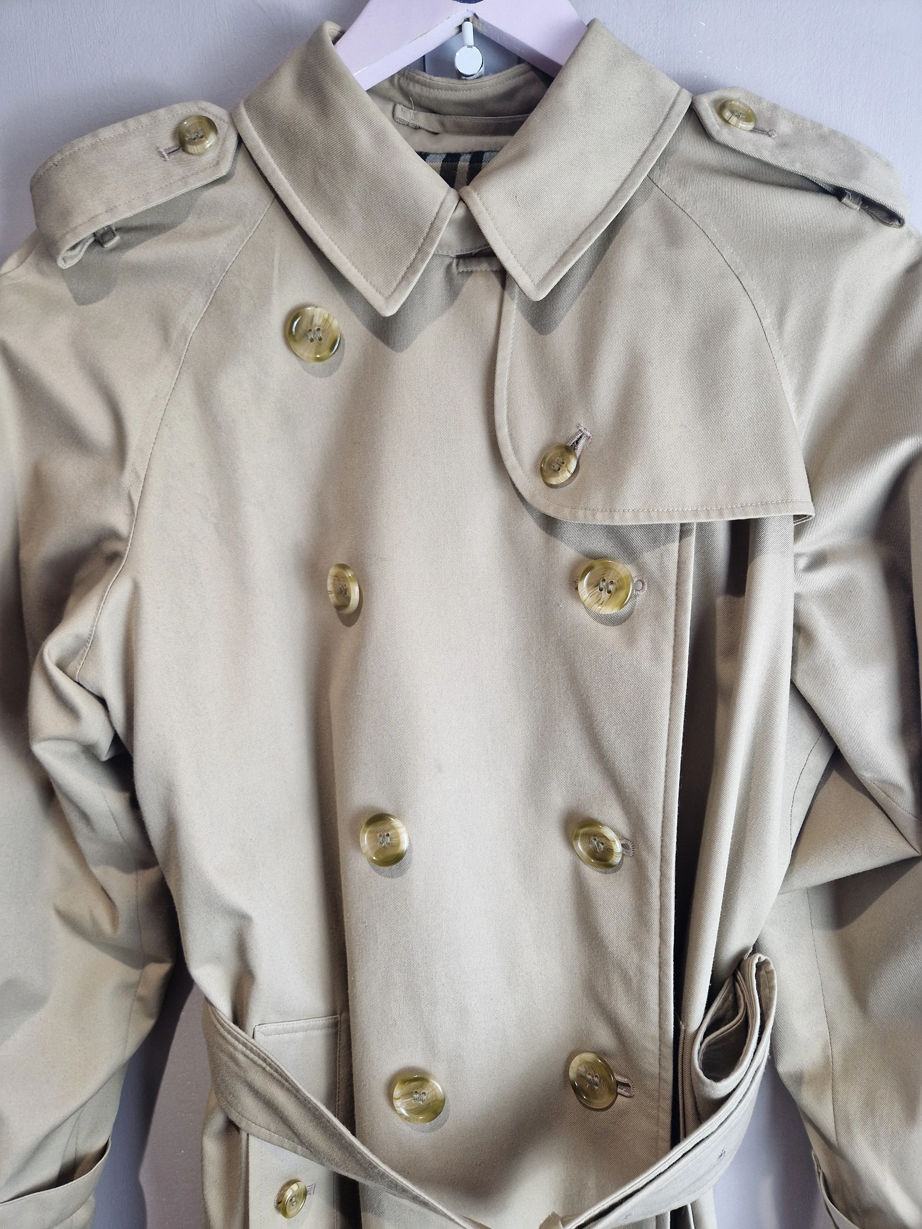 Burberry Vintage Chelsea Beige Trench Coat - size 12