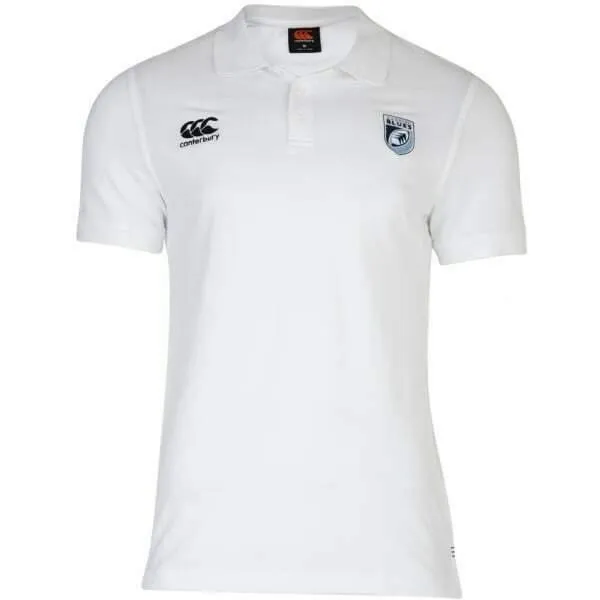 Canterbury Cardiff Blues Pique Polo Adults White