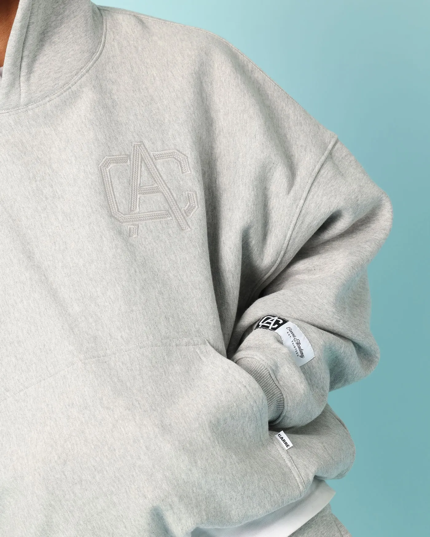 Carré Academy Oversized Hoodie Grey Marle