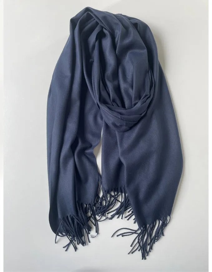 Cashmere Scarf Navy