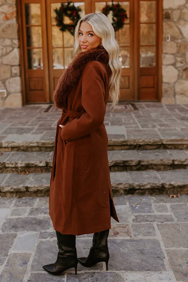 Central Park Stroll Coat in Chocolate