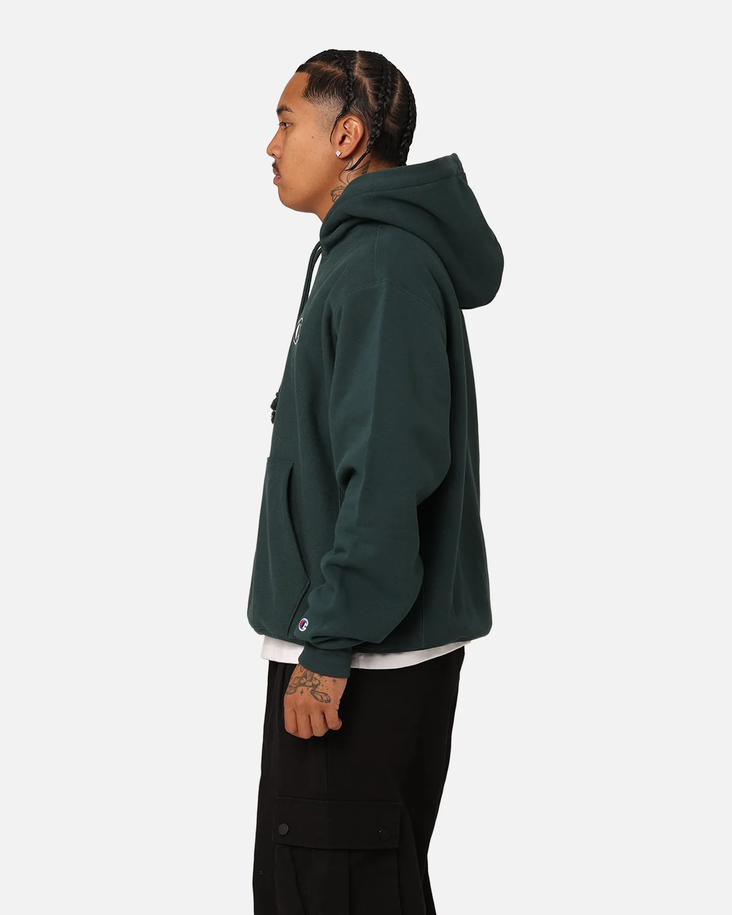 Champion Reverse Weave Big C Hoodie Baby Spinach