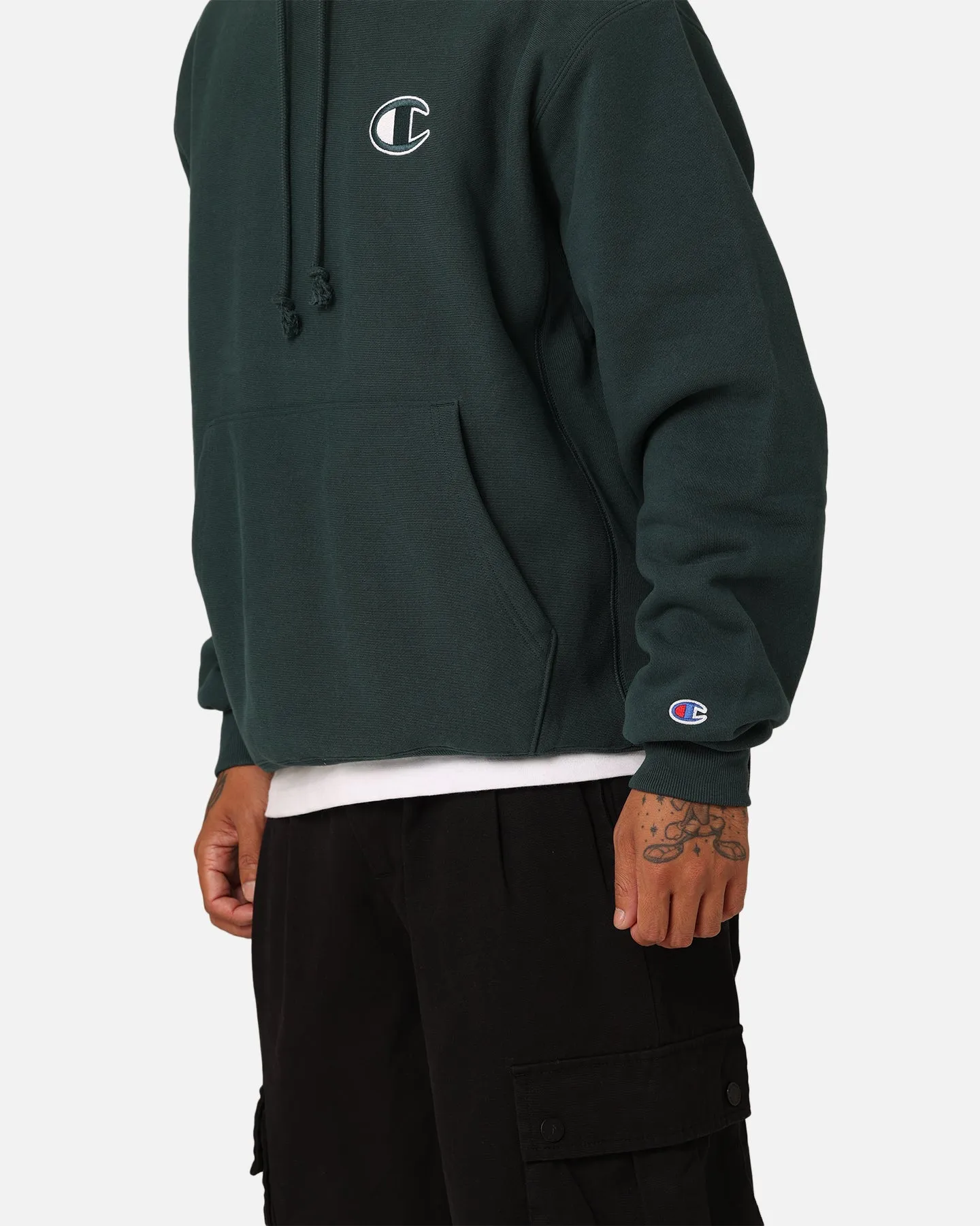 Champion Reverse Weave Big C Hoodie Baby Spinach