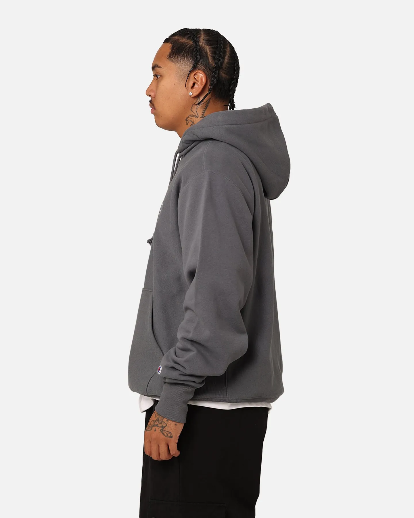 Champion Reverse Weave Big C Hoodie Medium Gray