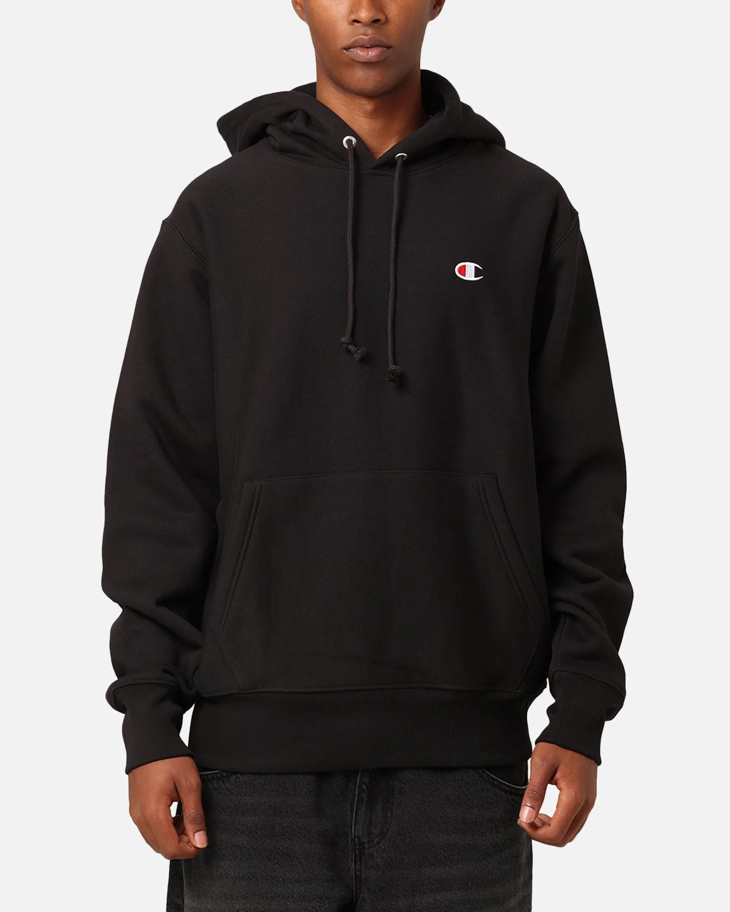 Champion Reverse Weave Small C Hoodie Black