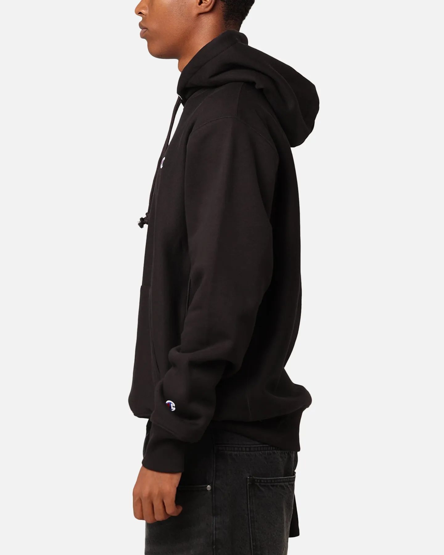 Champion Reverse Weave Small C Hoodie Black