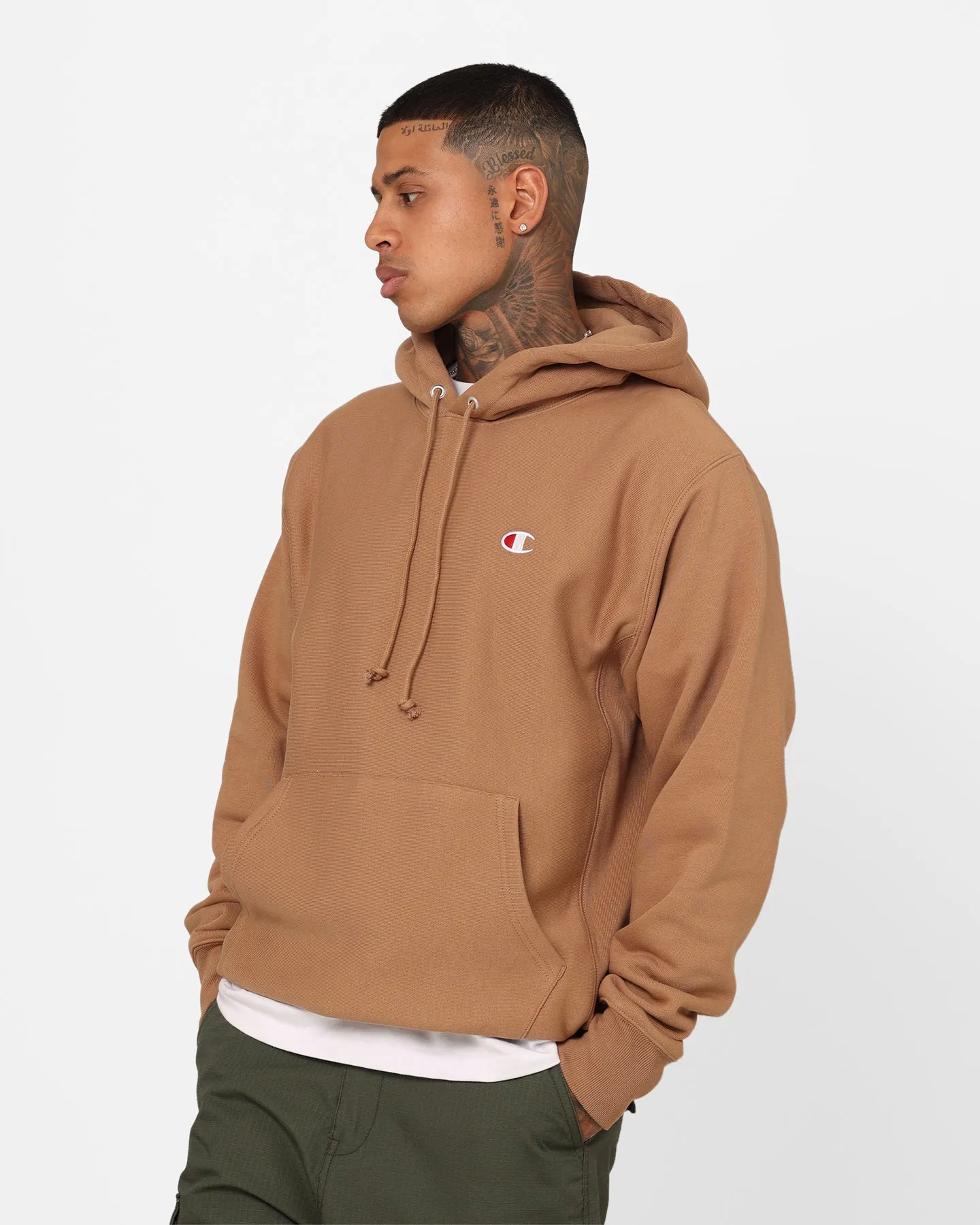 Champion Reverse Weave Small C Hoodie Contour Blush