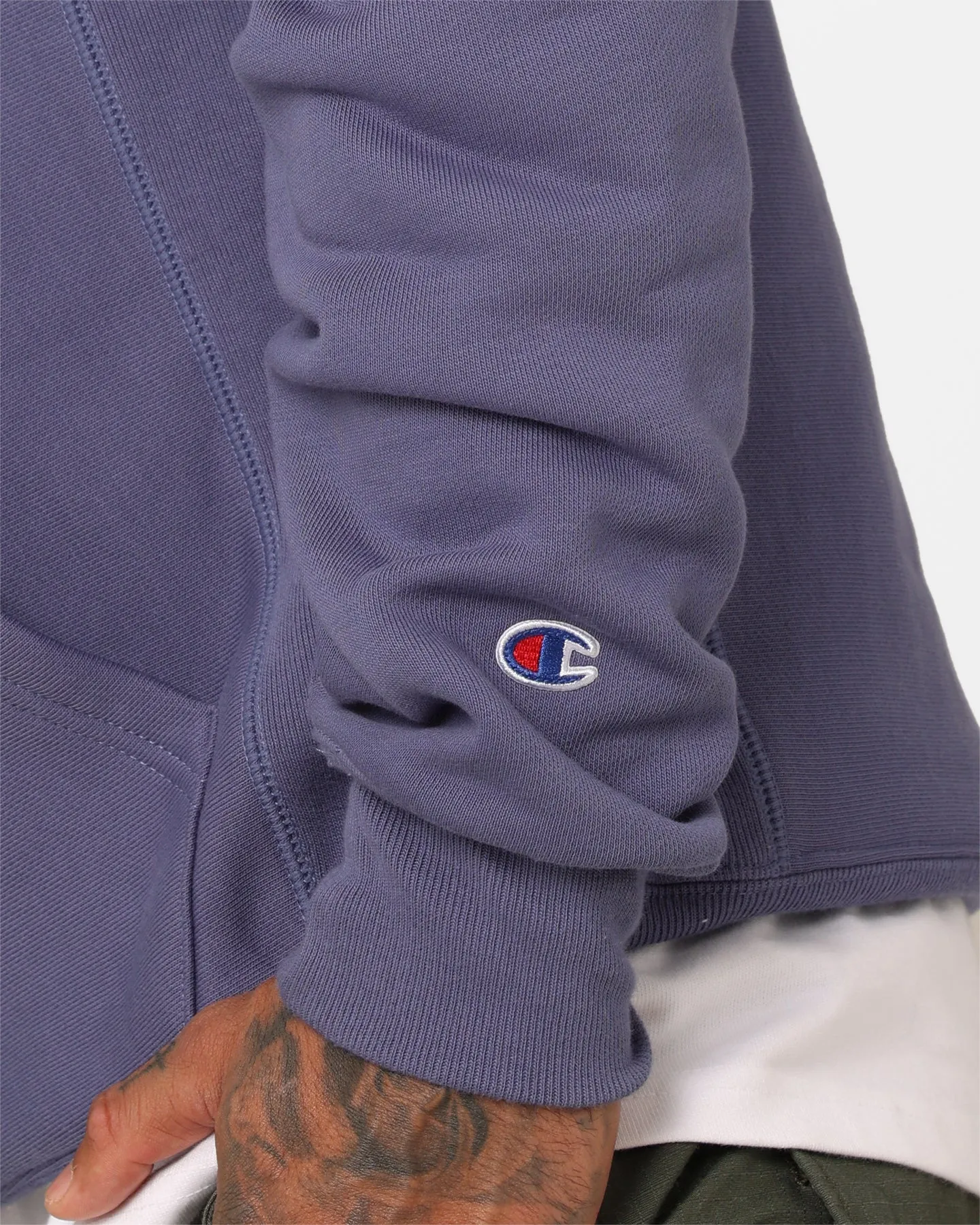 Champion Reverse Weave Small C Hoodie Dazed Blue