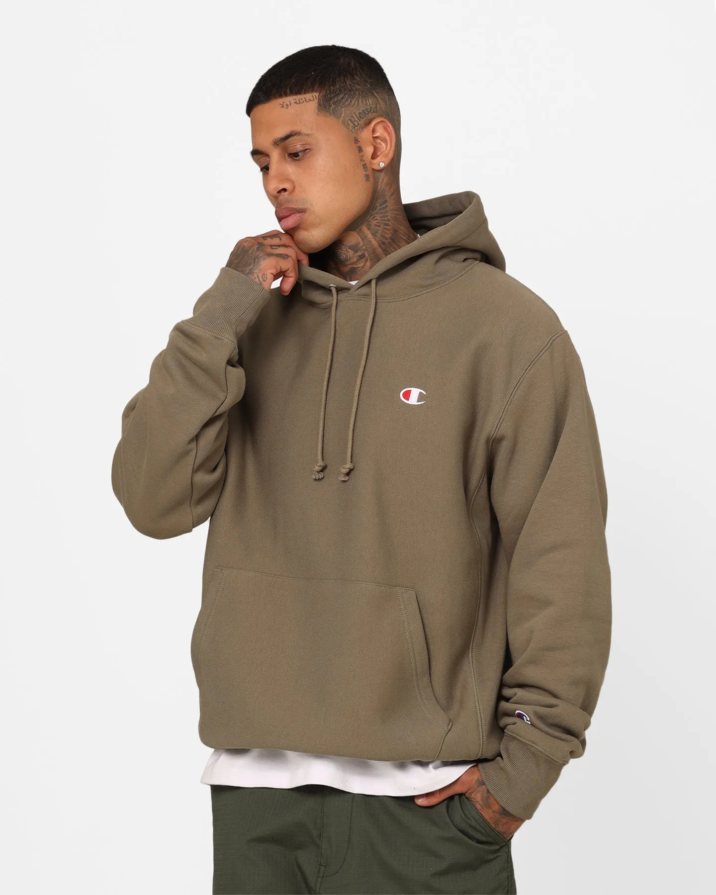 Champion Reverse Weave Small C Hoodie Lady Fern