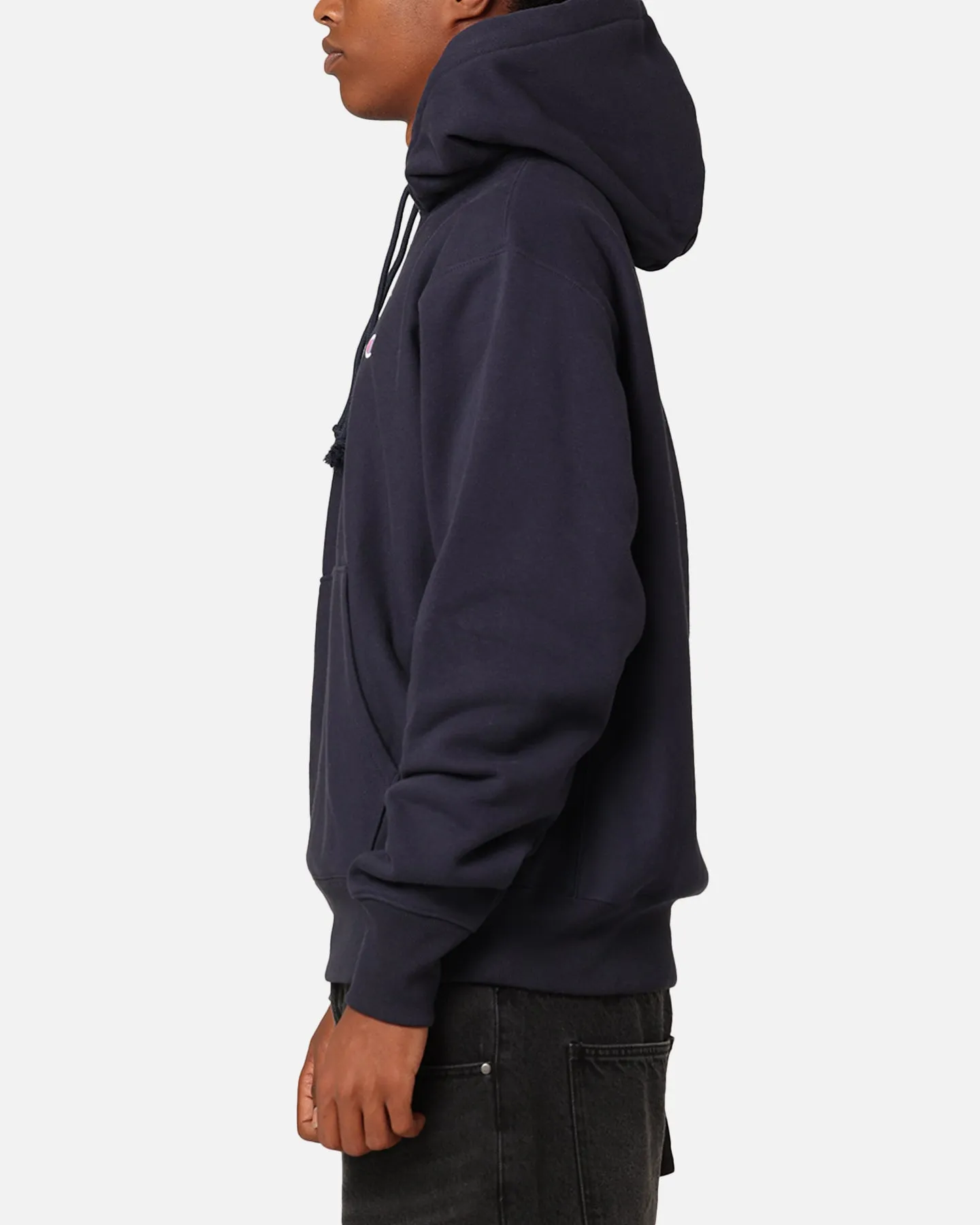 Champion Reverse Weave Small C Hoodie Navy