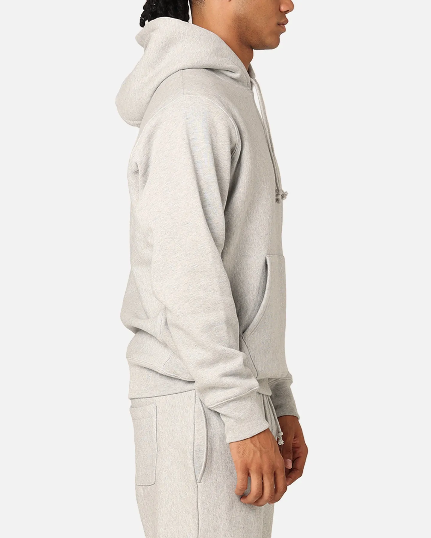 Champion Reverse Weave Small C Hoodie Oxford Heather