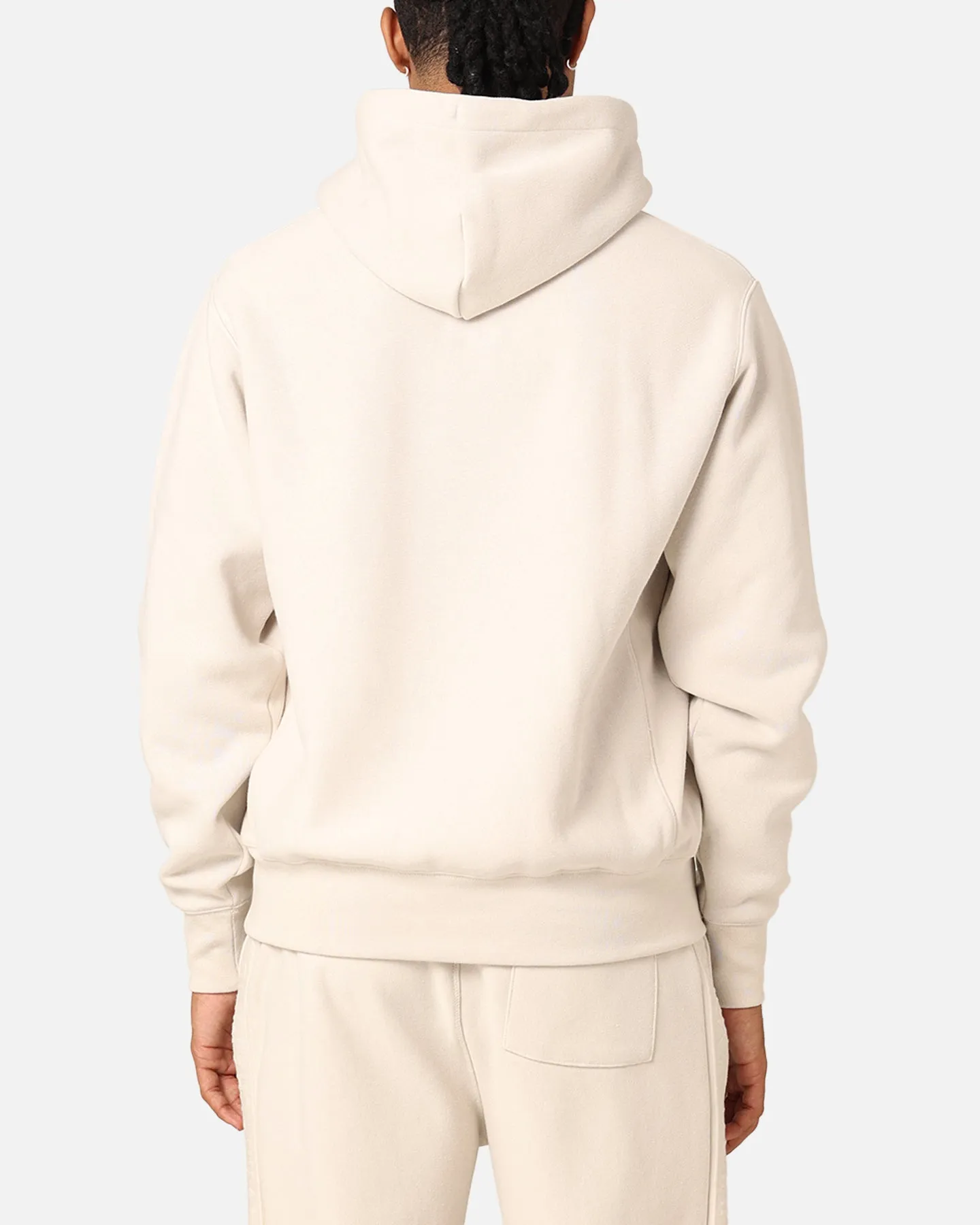 Champion Reverse Weave Small C Hoodie Stone