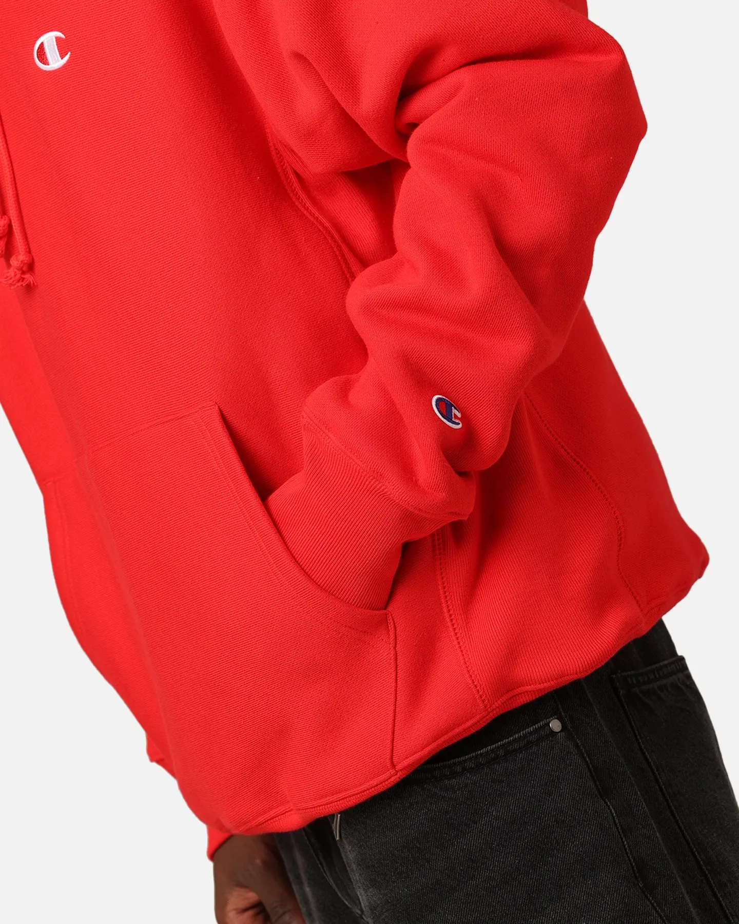 Champion Reverse Weave Small C Hoodie Team Red Scarlet