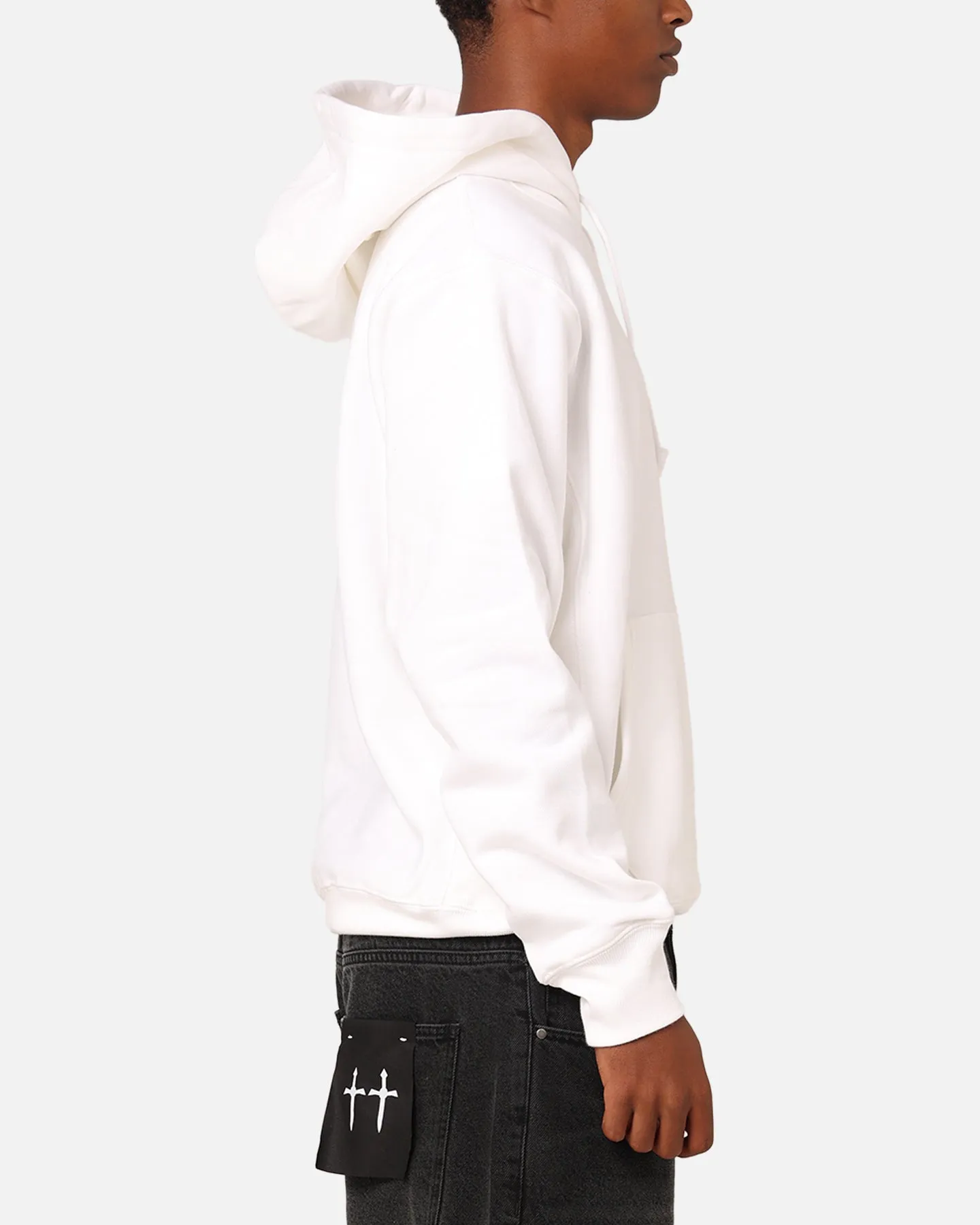 Champion Reverse Weave Small C Hoodie White