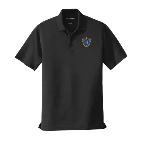 Chi Phi Crest Black Performance Polo